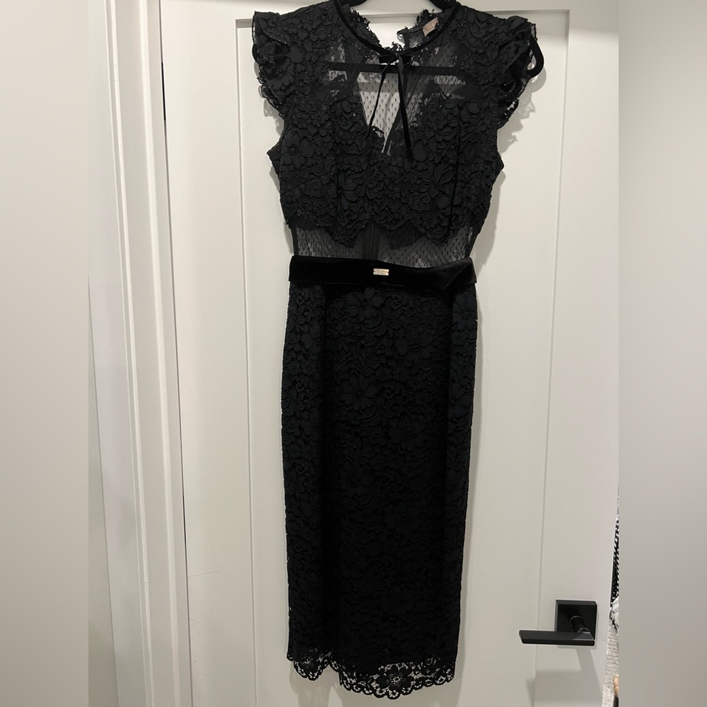 Black sexy lace dress